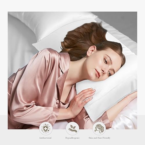 Miniatura 2 de Cooling Queen Pillow Cases Set of 2 Breathable Cool Silky Soft Rayon Derived from Bamboo Fabric, Moisture Wicking for Hot Sleepers,Hair and Skin