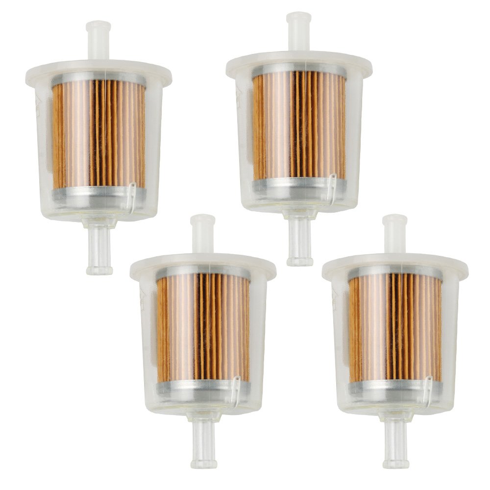 Harbot (Pack of 4) 12581-43012 Inline Diesel Gasoline Fuel Filter for Kubota 12581-43010 BX22D BX23D BX24D BX25 BX1870 BX1860 BX1850D BX1830D BX1800D BX1500D AM876035 F912 F932 Lawn Mower