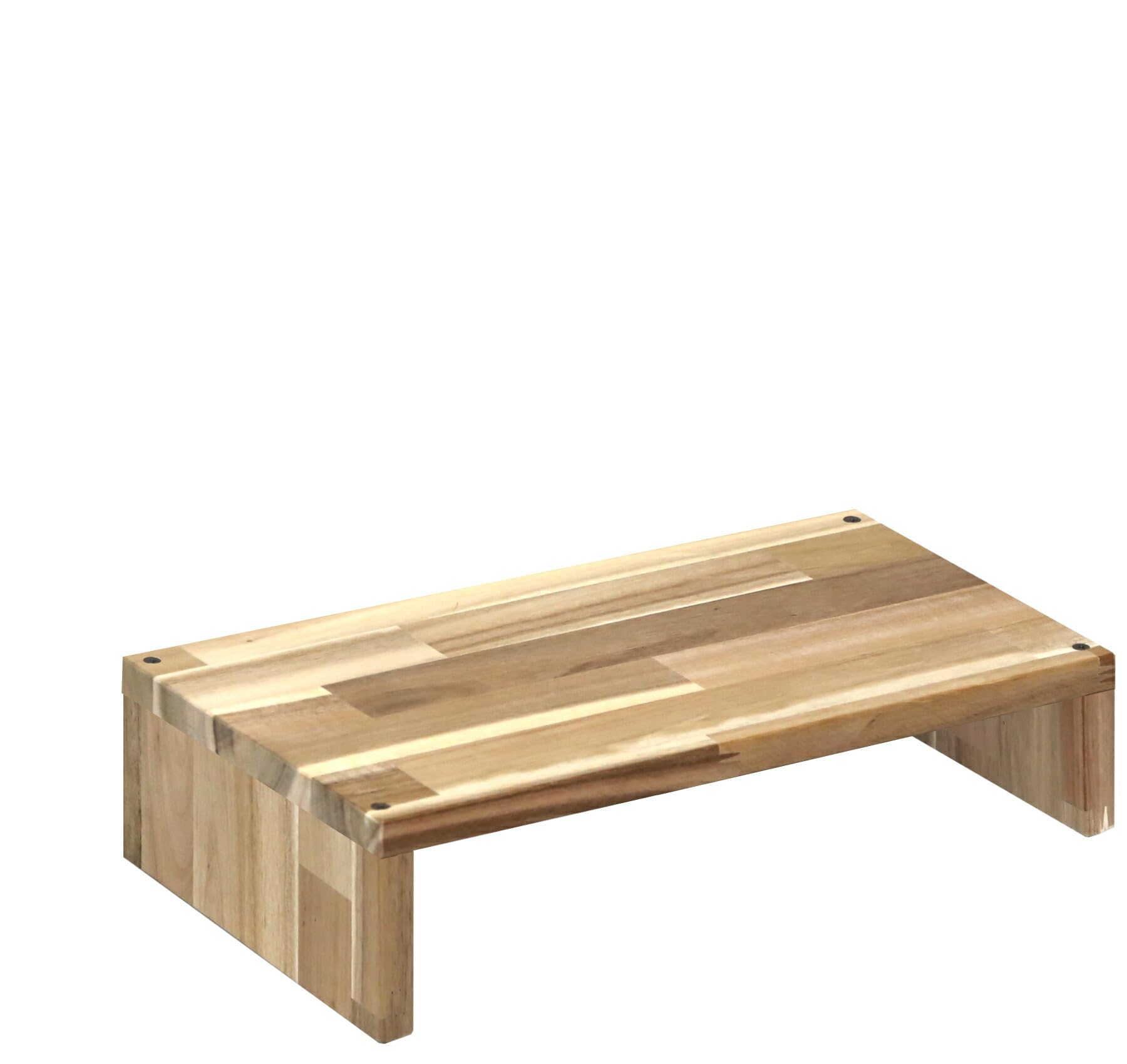 Amazon.co.jp: WOODPRO アカシア モニター台 デスクシェルフ 幅25cm 高