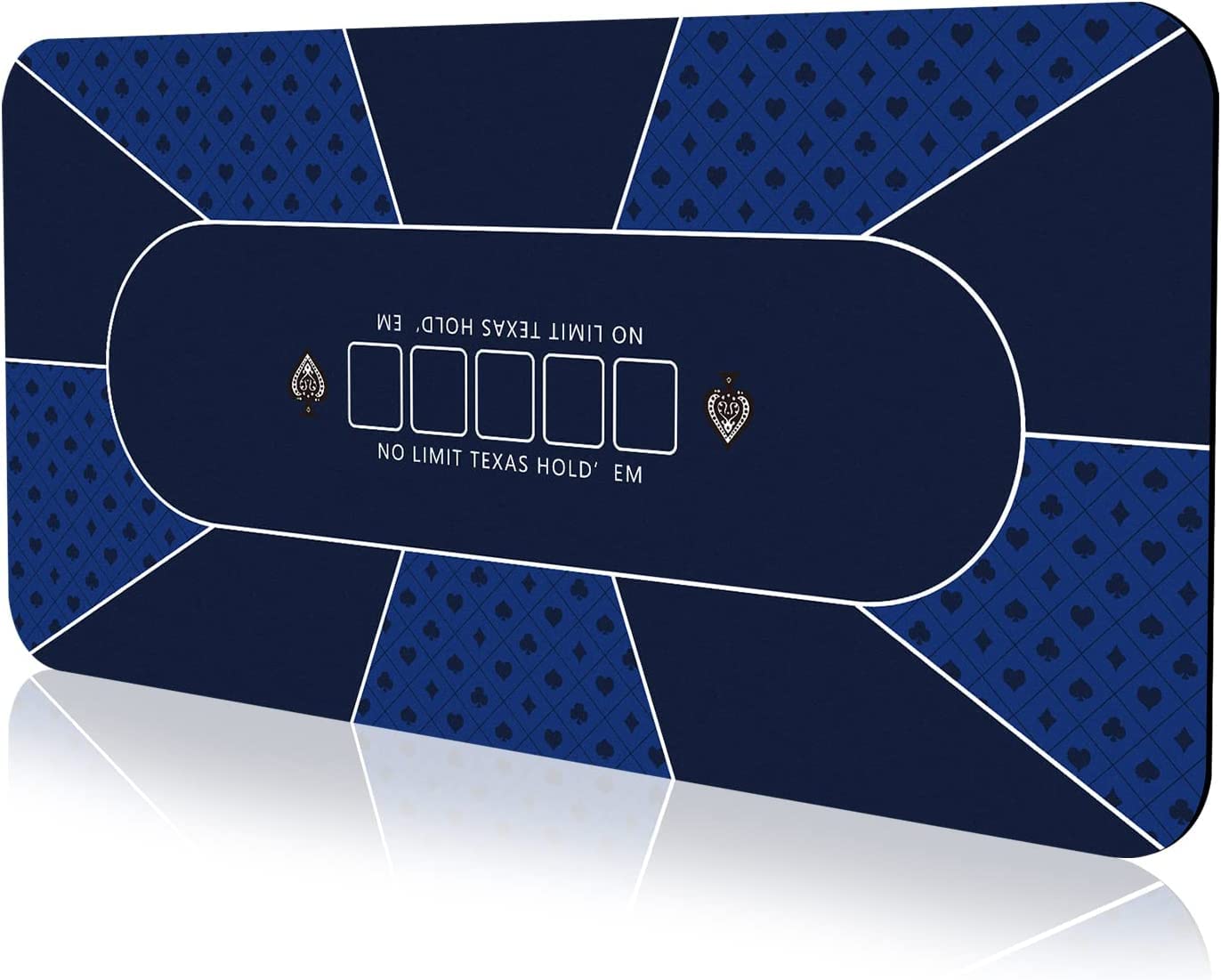 Tapis De Poker Professionnel Portable 180x90 Cm - Caoutchouc Antidérapant - Avec Sac De Transport