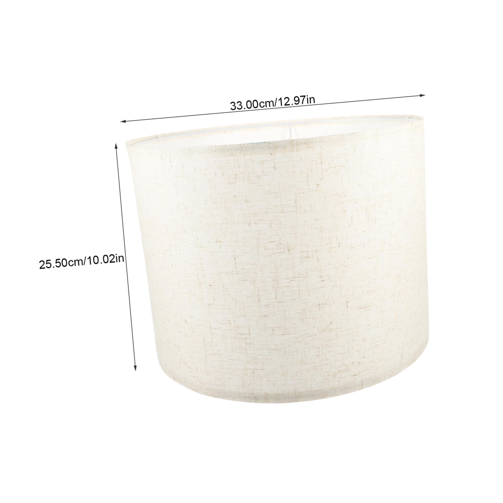 Hemobllo Pantalla Lámpara Mesa de Lino Beige Redonda para Lámparas Sobremesa Función Protectora y Diseño Simple Adecuado para Oficina y Hotel