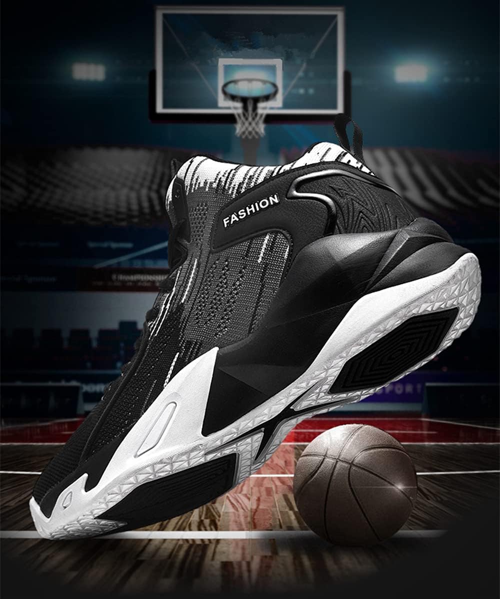 Floette Mens Fashion High Top Basketball Shoes Breathable Casual Walk Athletic Basketball Sneakers - Image 3