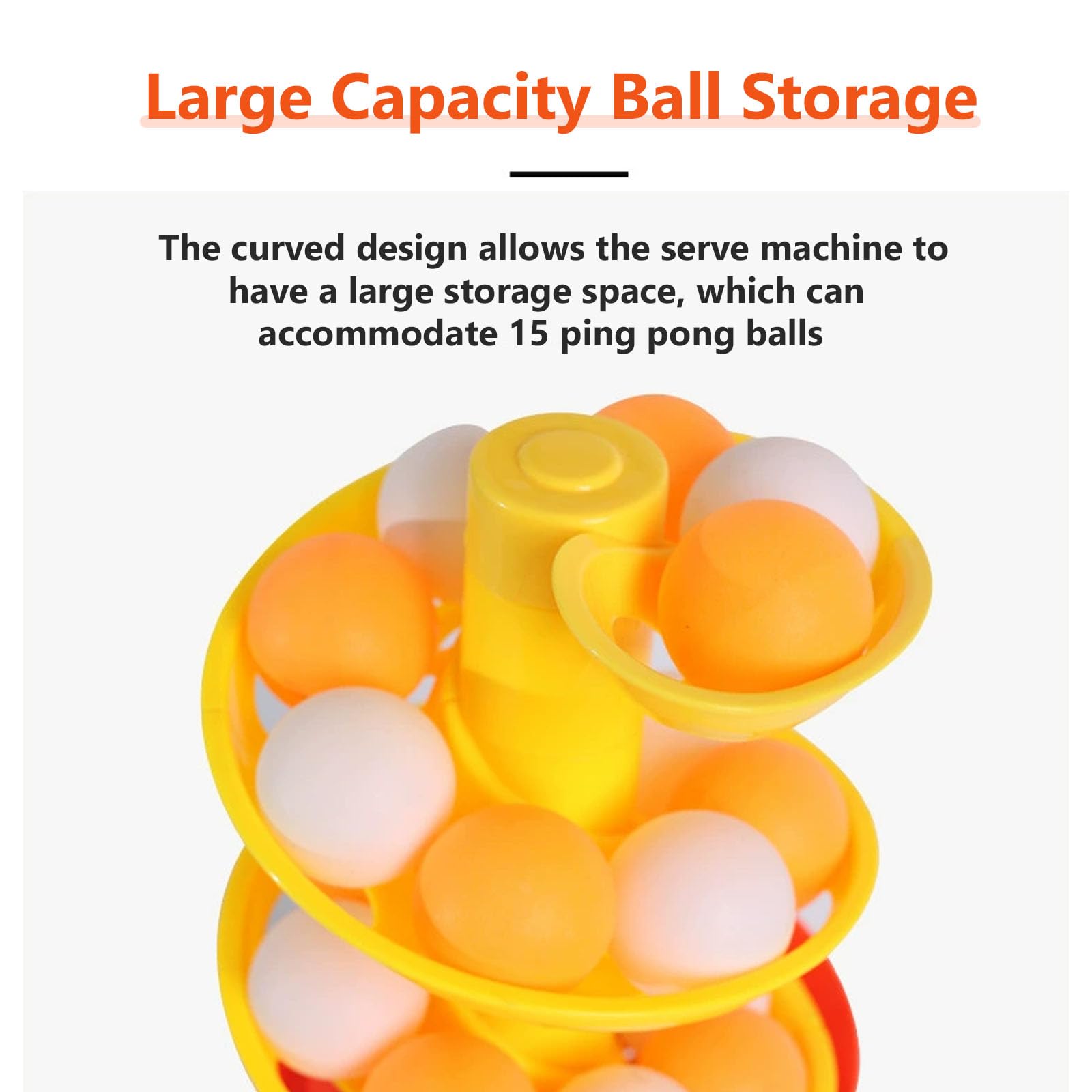 Macchina per palline da ping pong, con 16 palline da ping pong, girevole, automatico, per allenamento e intrattenimento al chiuso e all'aperto