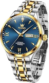 OLEVS Automatic Mens Watches Self Winding Mechanical Business Luxury Dress Wrist Watch Stainless Steel Waterproof Luminous Day Date