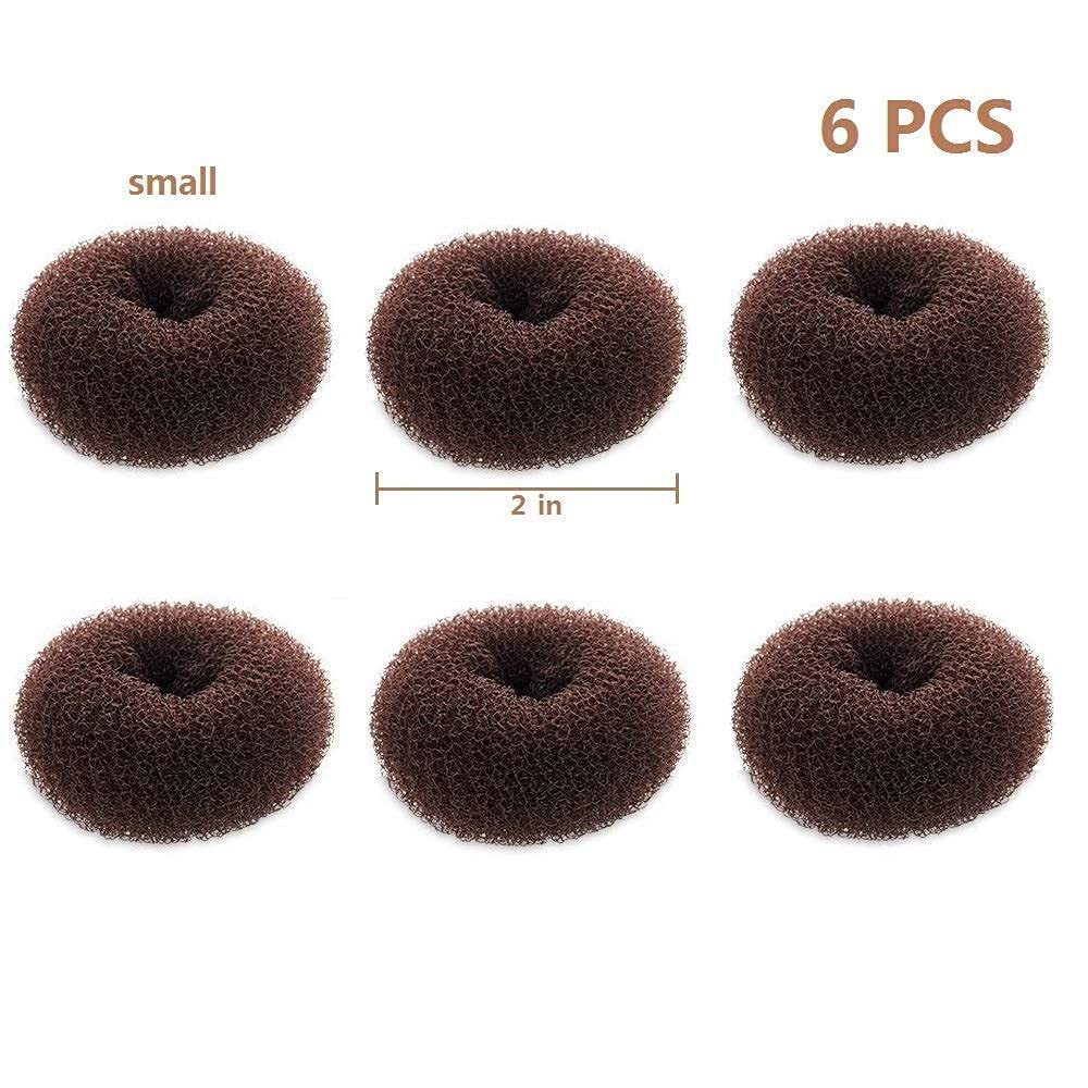 Extra Small Hair Bun Maker for Kids, 12 PCS Chignon Hair Donut Sock Bun Form for Girls, Mini Hair Doughnut Shaper for Short and Thin Hair (Small Size 2 Inch, Dark Brown and Beige) : Beauty & Personal Care