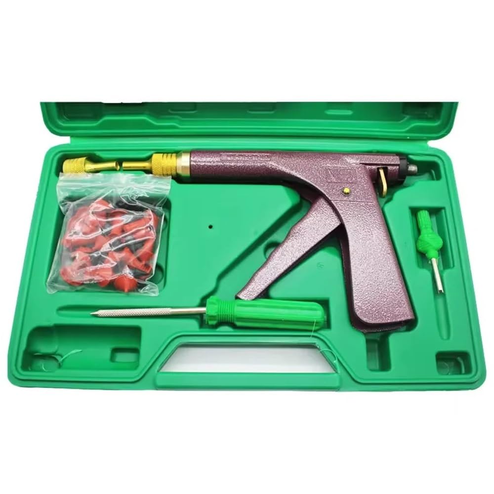 Kit profesional de reparación de pinchazos for neumáticos sin cámara de coche y bicicleta, pistola de vacío for reparación de neumáticos, kit for bloqueo de neumáticos de coche y fugas de aire(WITH BO
