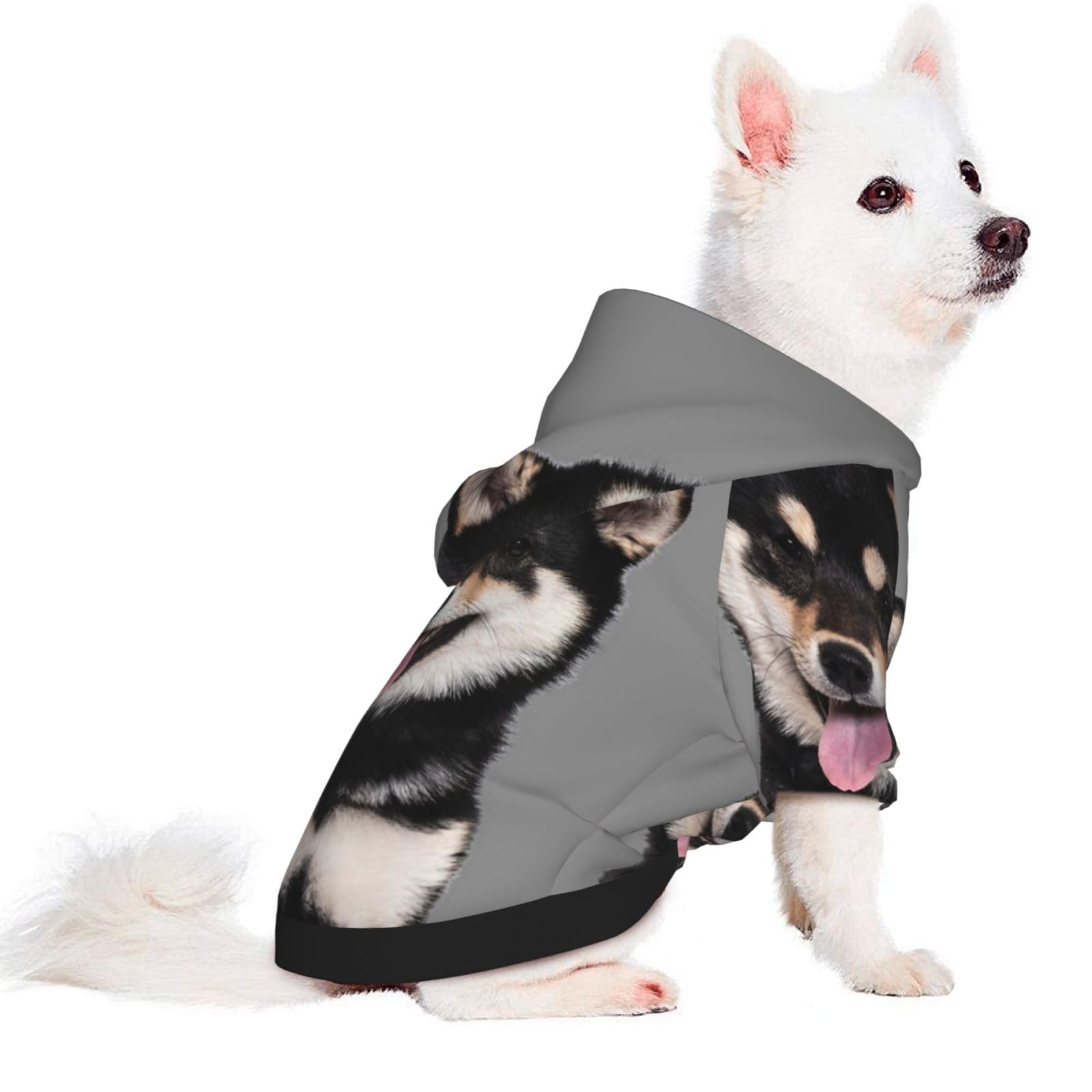 Amazon | ペット服 犬服 柴犬 犬柄 黒柴 ドッグウェア 柔らかい