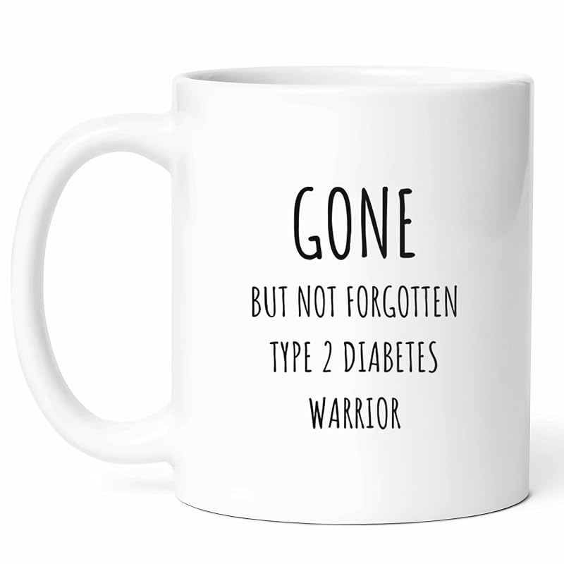 Taza para sobreviviente de diabetes tipo 2 - Taza de café metabólico - Regalo divertido de amigos - Taza de té para azúcar en sangre - Taza de salud - 11 Oz regalo de cerámica para cumpleaños, él, ella, mes, día, comunidad, esperanza