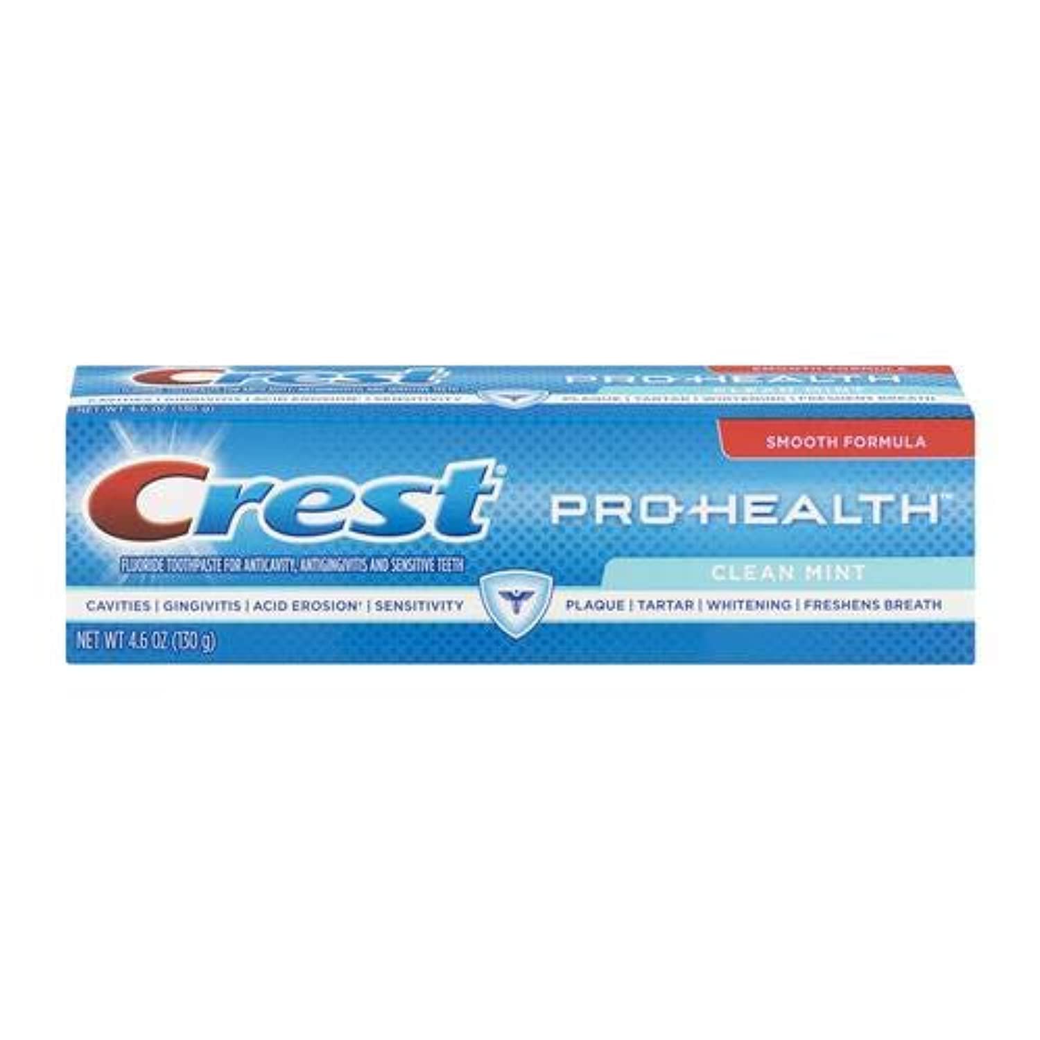 CrestPro-Health Smooth Formula Toothpaste, Clean Mint Paste, 4.6 Oz (Pack of 4)