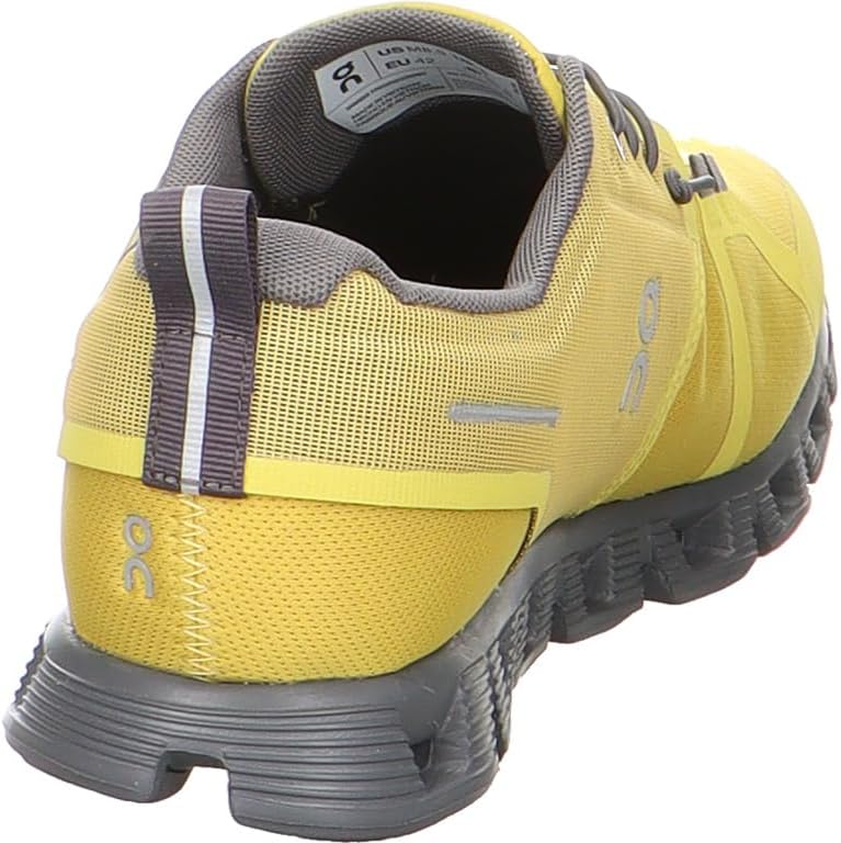 ON Men's Cloud 5 Waterproof Sneakers, Mustard/Rock, 9.5 - Image 3