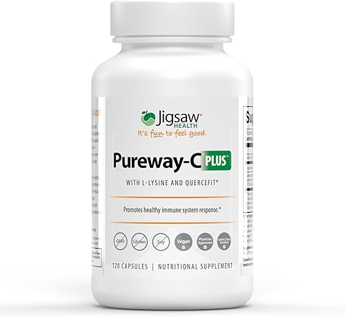 Jigsaw Health Pureway-C Plus con L-lisina y quercetina, 120 cápsulas