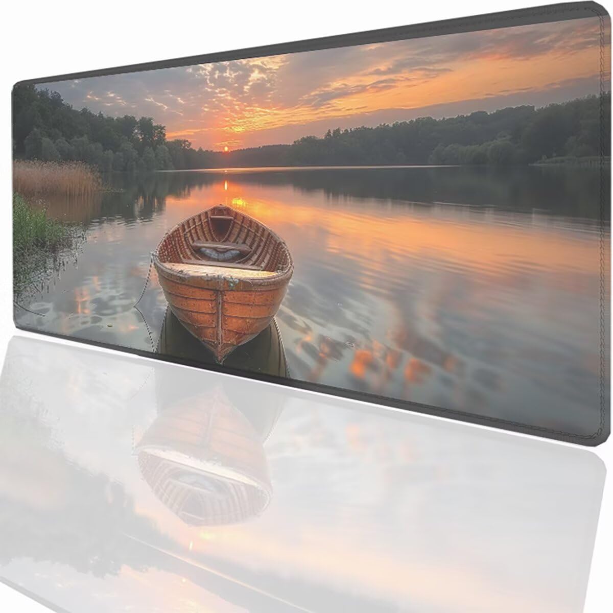 Podkładka pod mysz do gier XXL duża mysz 1500 x 800 x 3 mm, duża podkładka pod biurko z antypoślizgową gumową podstawą dla graczy PC, poprawia precyzję i szybkość łodzi PjY12949 N-U