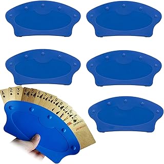 Yesland 6 Pcs Hands Free Playing Card Holders & Playing Card Trays for Bridge Canasta Strategy Card Playing (Blue)