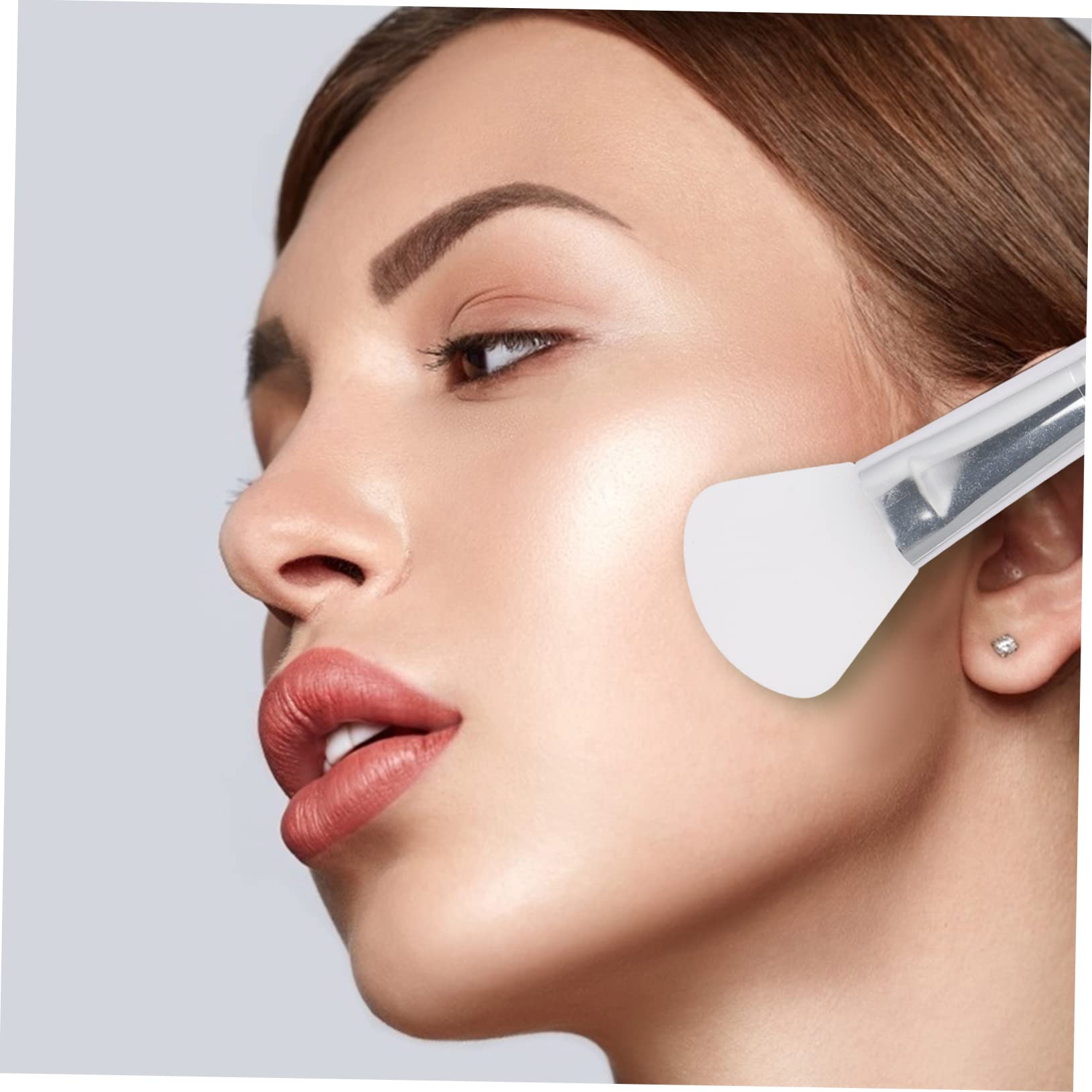 FRCOLOR 25pezzi Pennelli Silicone Per Maschera Viso Applicatori Pratici Per Trattamenti Di Bellezza Facili Da Pulire e Portatili Per Zone Difficili Da Raggiungere