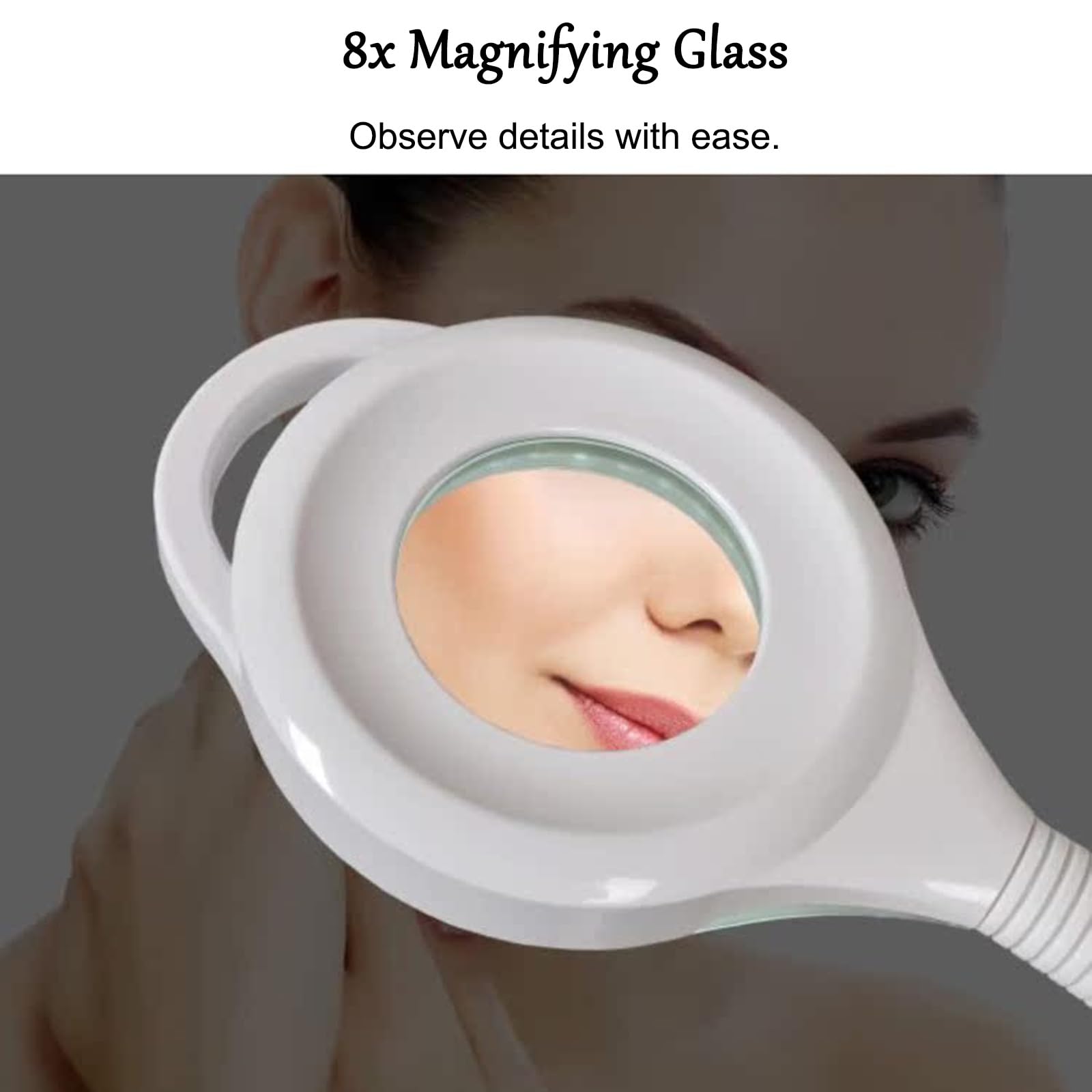 Lampe Médicale Mobile avec Loupe 8X, Lampe D'examen Chirurgical à LED, Lampe Médicale Mobile, pour Examens Médicaux Ambulatoires Gynécologiques