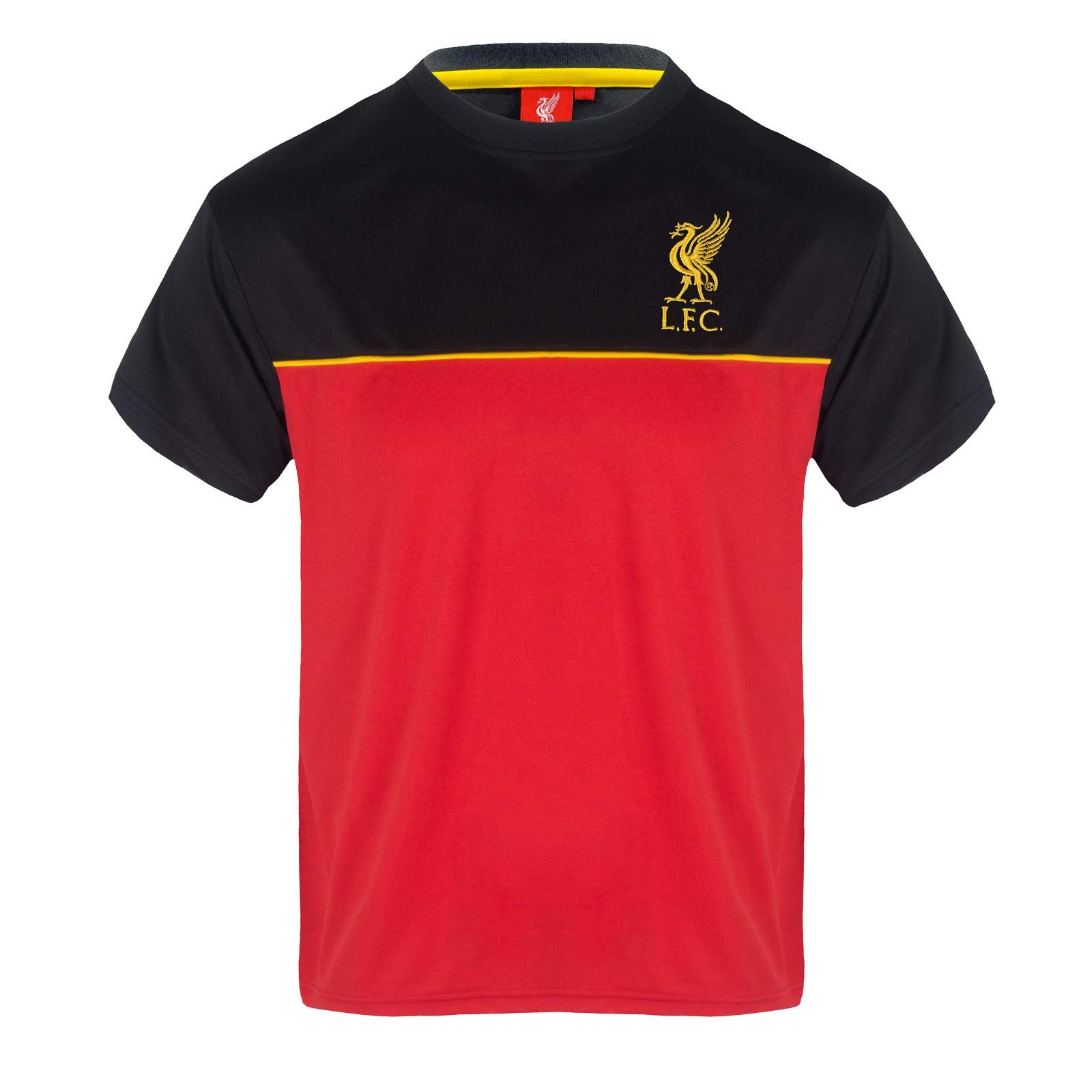 Liverpool F.c. Boys Red/Black Liverpool Fc T-Shirt Poly - Official Gift - 6-7 Years