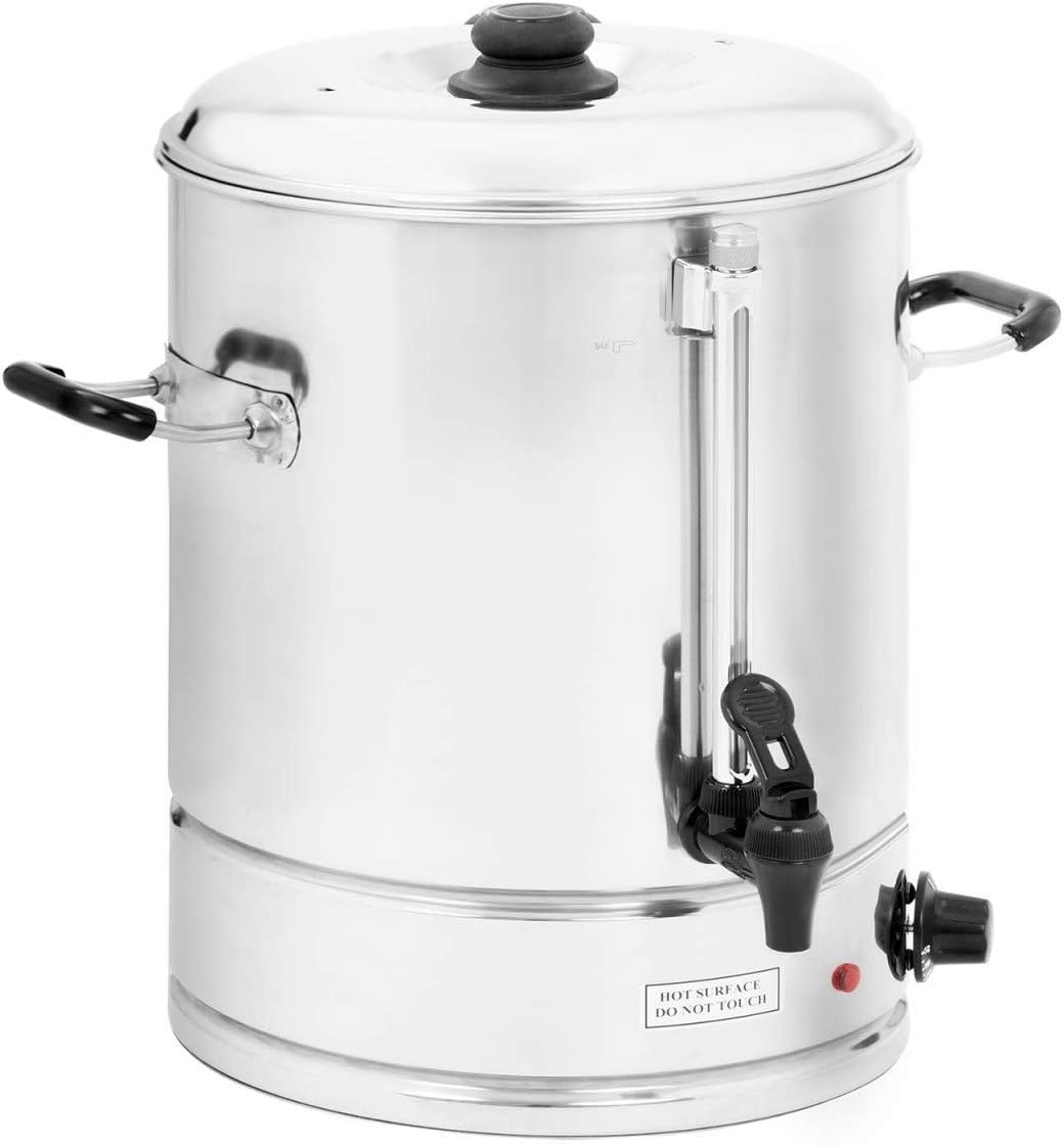 Royal Catering - RCWK 30L - Hervidor de agua 30 Litros - 150 Tazas - max. 100 °C - 230 V - Grifo - Indicador de nivel