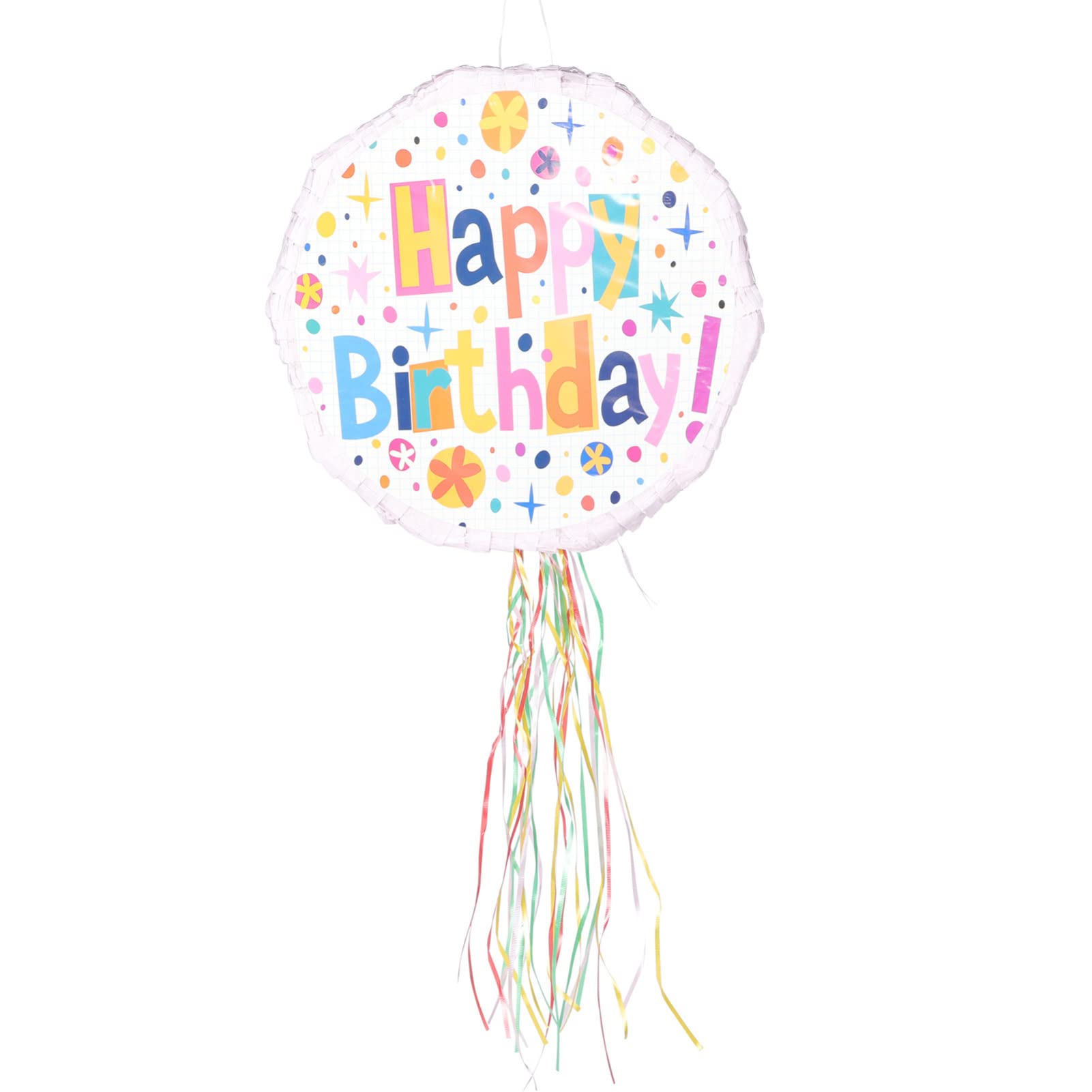 Abaodam Happy Birthday Pinata with Strings Birthday Rope Pinata That Can Be Filled with Candy Gifts for Kids Birthday Party Favor