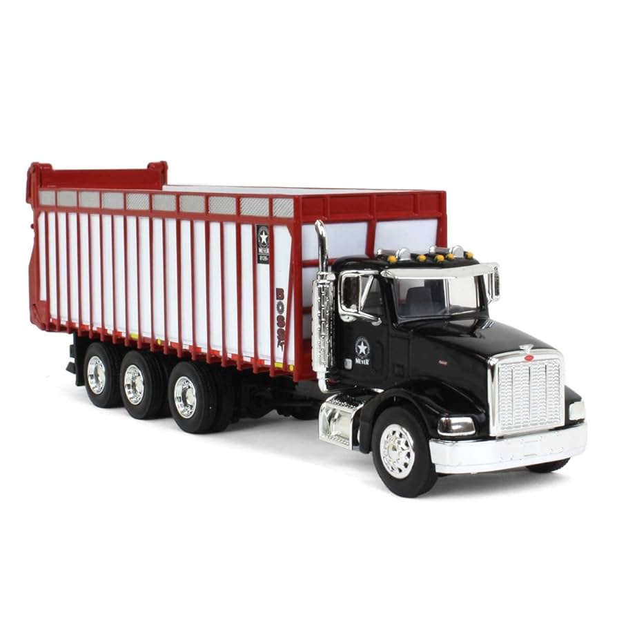 Amazon.com: Spec Cast 1/64 Black Peterbilt 385 w/Red & White