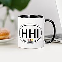 Vista 3 de CafePress Hilton Head Island SC - Taza de café de cerámica con diseño ovalado, taza de té, 11 onzas