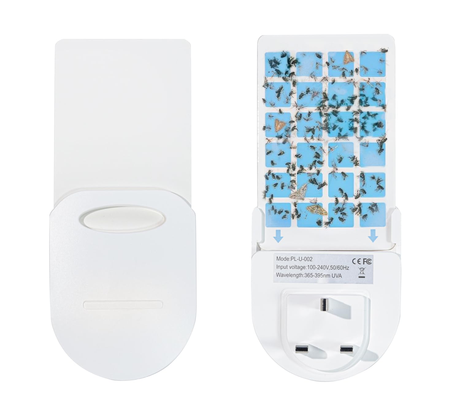 Plai Flying Insect Trap, Insect Catcher, Indoor Fly Trap, Sticky Trap for Moth, Mosquito Traps, Safe Home - 2 Device + 20 Glue Cards