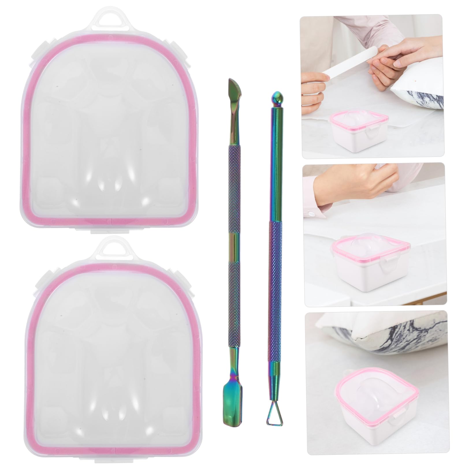 Healeved 3sätze Maniküre Teiliges Nagelpflege Handbad Schüssel Für Nagelhautpflege Für Professionelle Salons Und -maniküre Zu Hause Elegantem Langlebig Und Praktisch