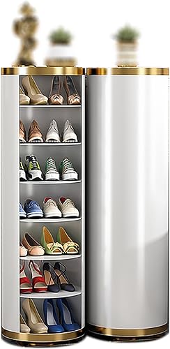 Zapatero giratorio de 360 de 7 niveles sin puerta, estante redondo para zapatos, organizador de zapatos moderno y alto para entrada, dormitorio,