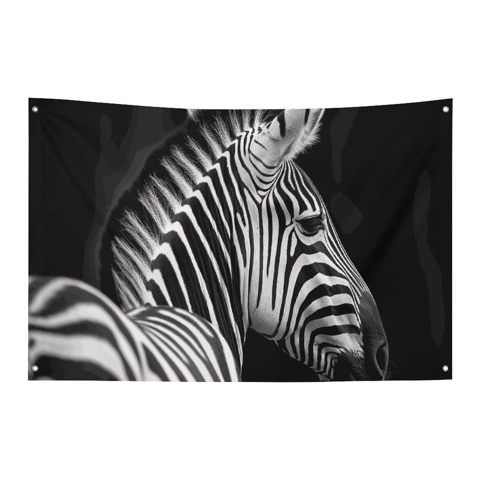 Amazon.com : Art Decor Black White Zebra Flag with Four