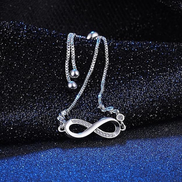 Image of Stylish Austrian Crystal Rose Gold Charm Bracelet for Women