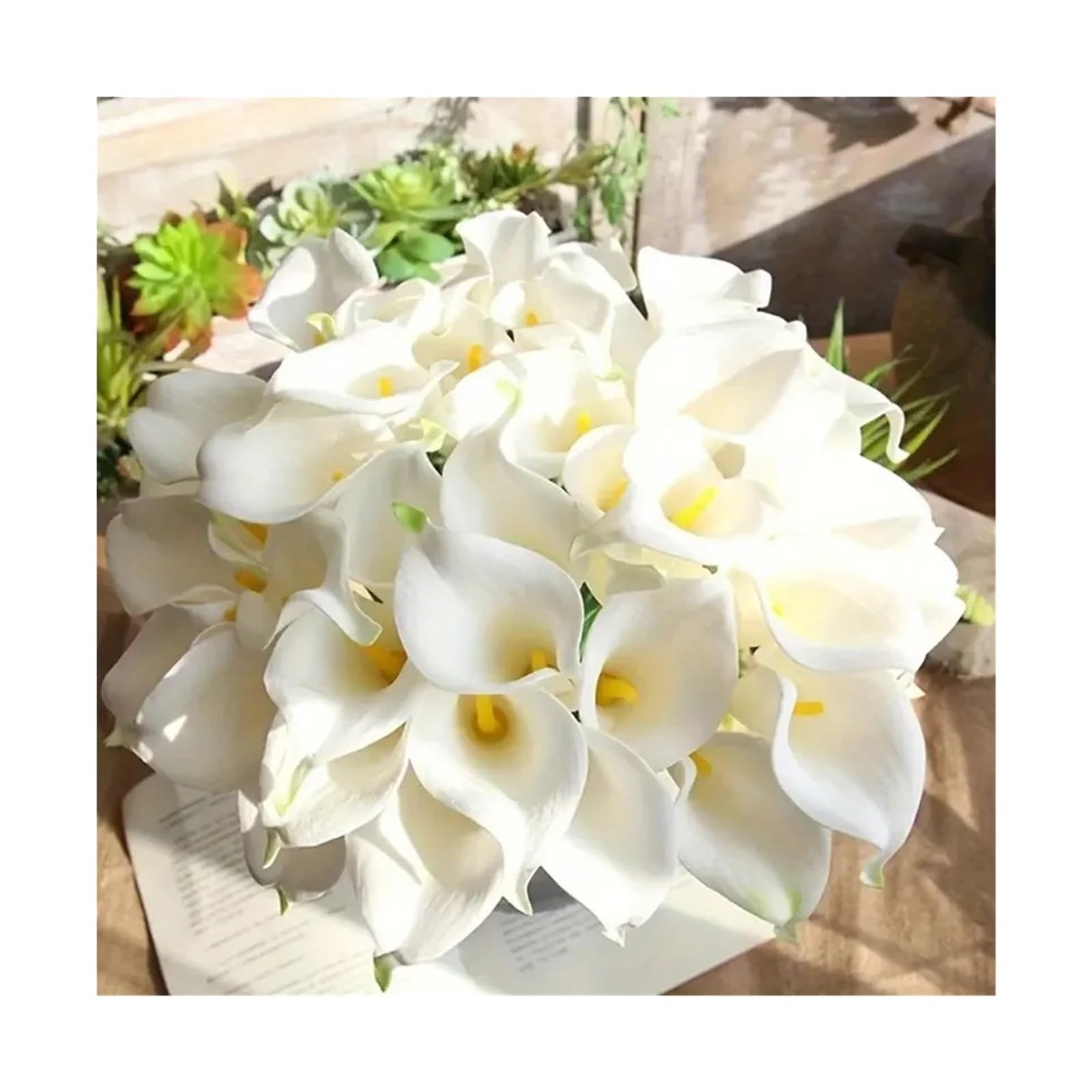 Fyxlen Artificial Flowers 30pcs Realistic Calla Lily Artificial Flowers, PU-Touch Floral Bouquet，Ideal for Father's Day and Summer Arrangements