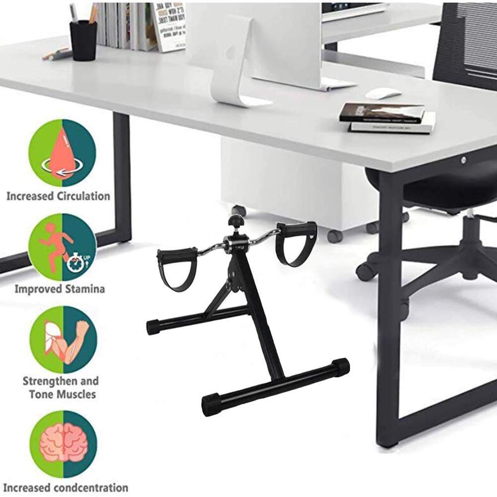 Mini Cyclette Pieghevole, Cyclette a Pedale per Braccia e Gambe, Attrezzatura per la Riabilitazione Fitness Regolabile, per Allenamento Fitness in Palestra per Anziani