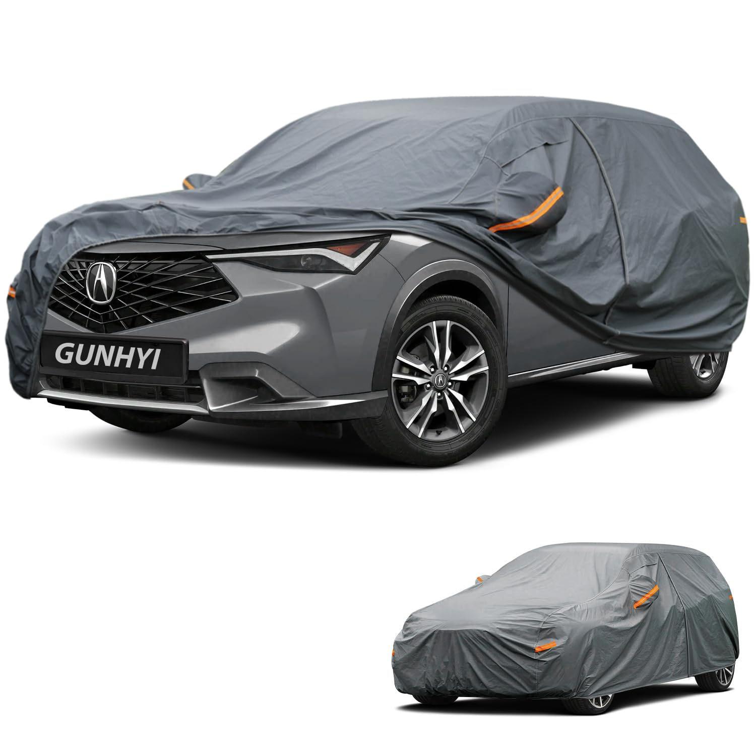 GUNHYI Premium Car Cover Custom Fit Acura ADX, 16 Layers Heavy Duty Car Cover Waterproof All Weather with Zipper Door for Sun Rain Snow Dust Uv Protection