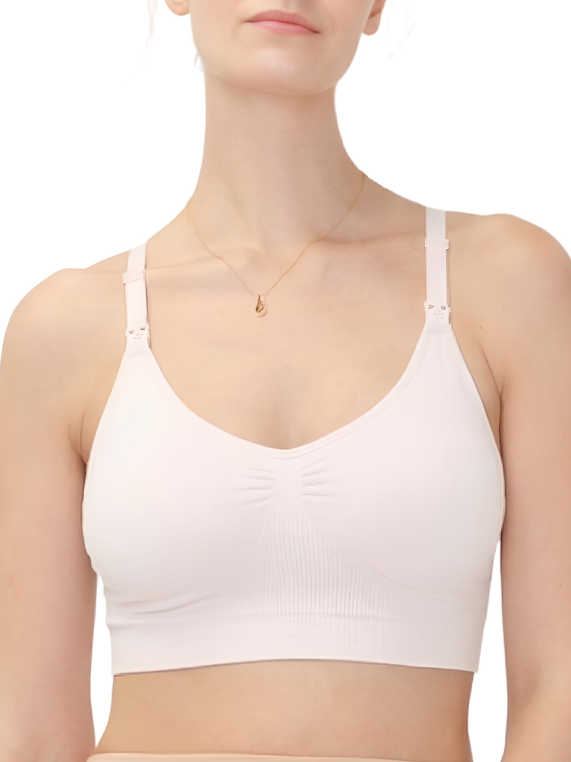 HATCH The Essential Nursing &amp; Pumping Bra, Wireless &amp; Seamless | Hands-Free Pull-Down Design for Breastfeeding, Light Support