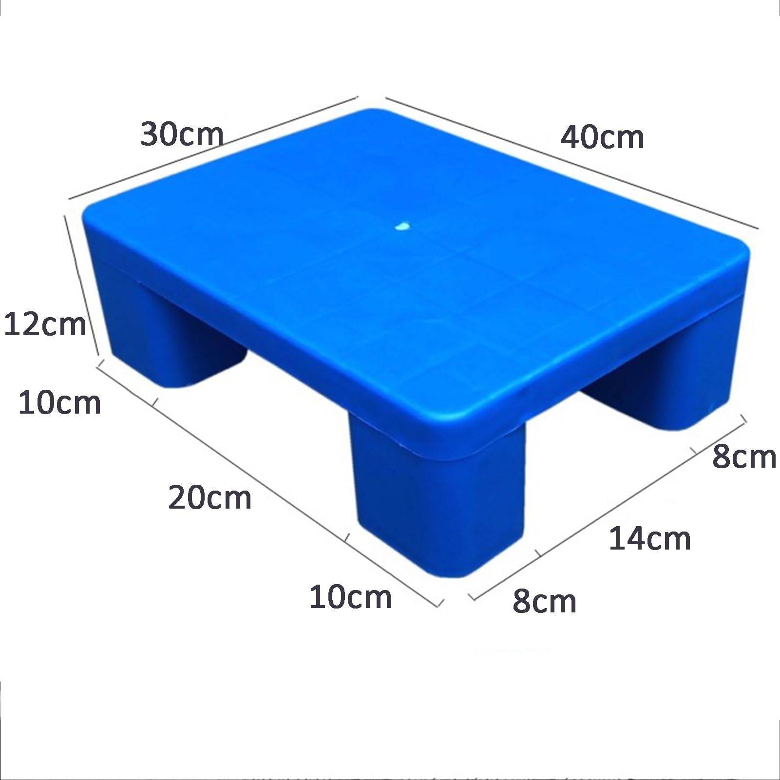 Pallet in Plastica, Pallet Leggeri, Rack di Stoccaggio in Polietilene Ristorante del Supermercato del Magazzino, Facile da Impilare(40x30x12cm)