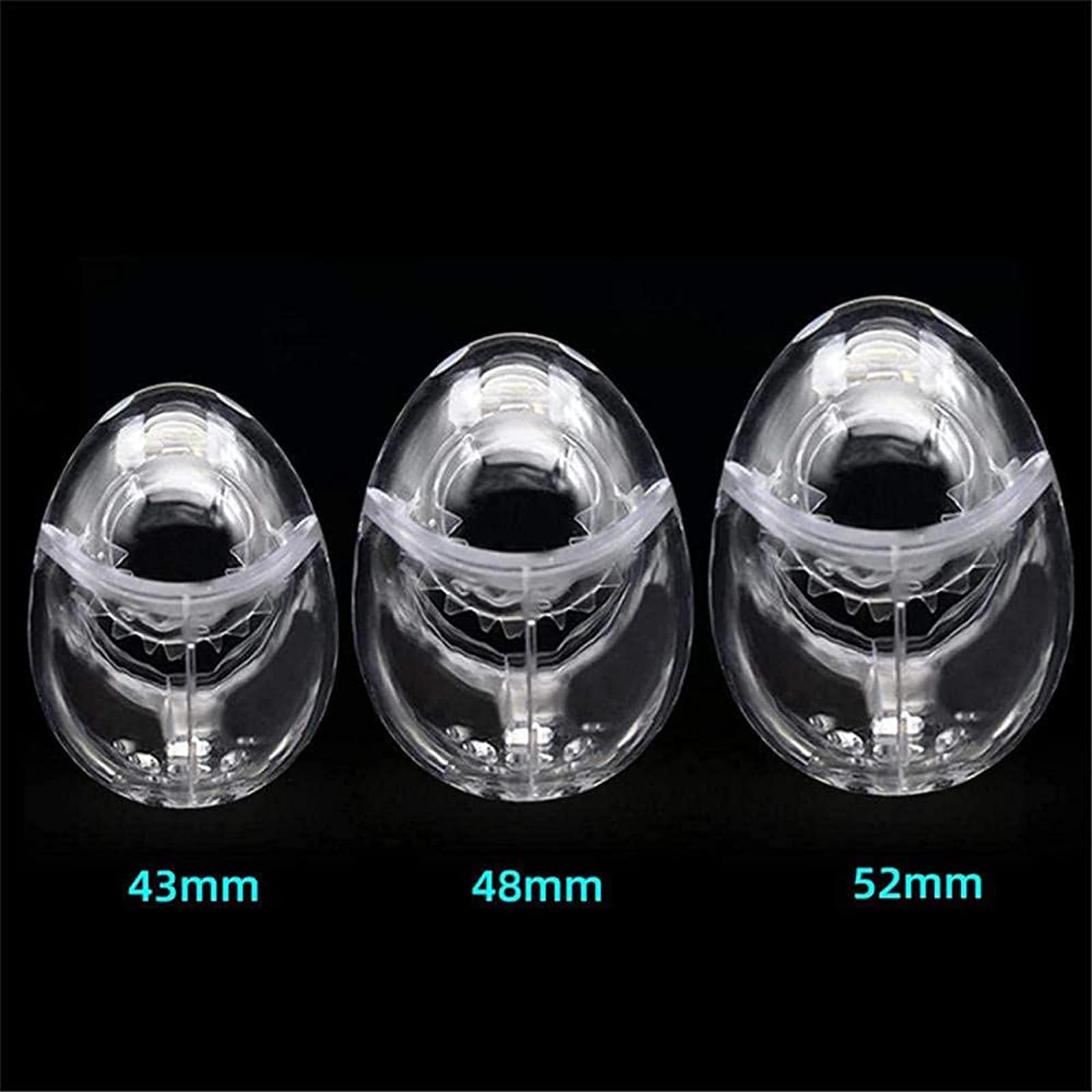 Chastity Belt for Men Plastic Transparent Penis Cage Chastity Cage with Anti-Off Ring Penis Testicle Full Bondage Cock Cage Penis Bridle Chastity Man,48mm
