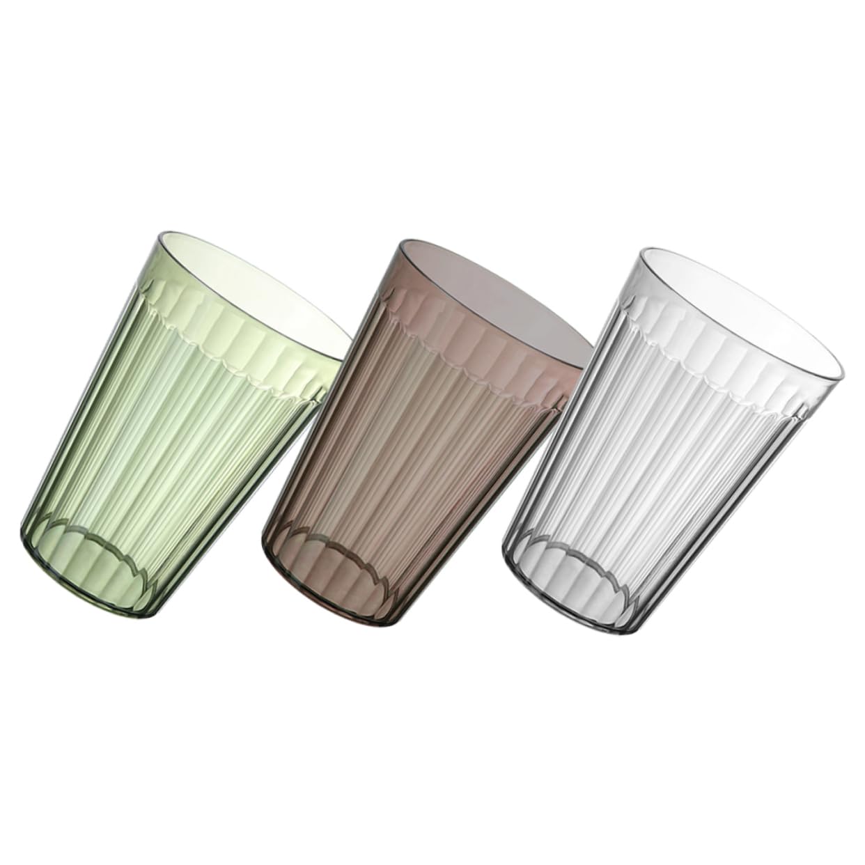 STOBAZA 3pcs Multi-Purpose Bathroom Toothbrush Holders Drinking Cups Transparent Tooth Brushing Cup for Home Use Safe Material for Mouthwash Rinsing