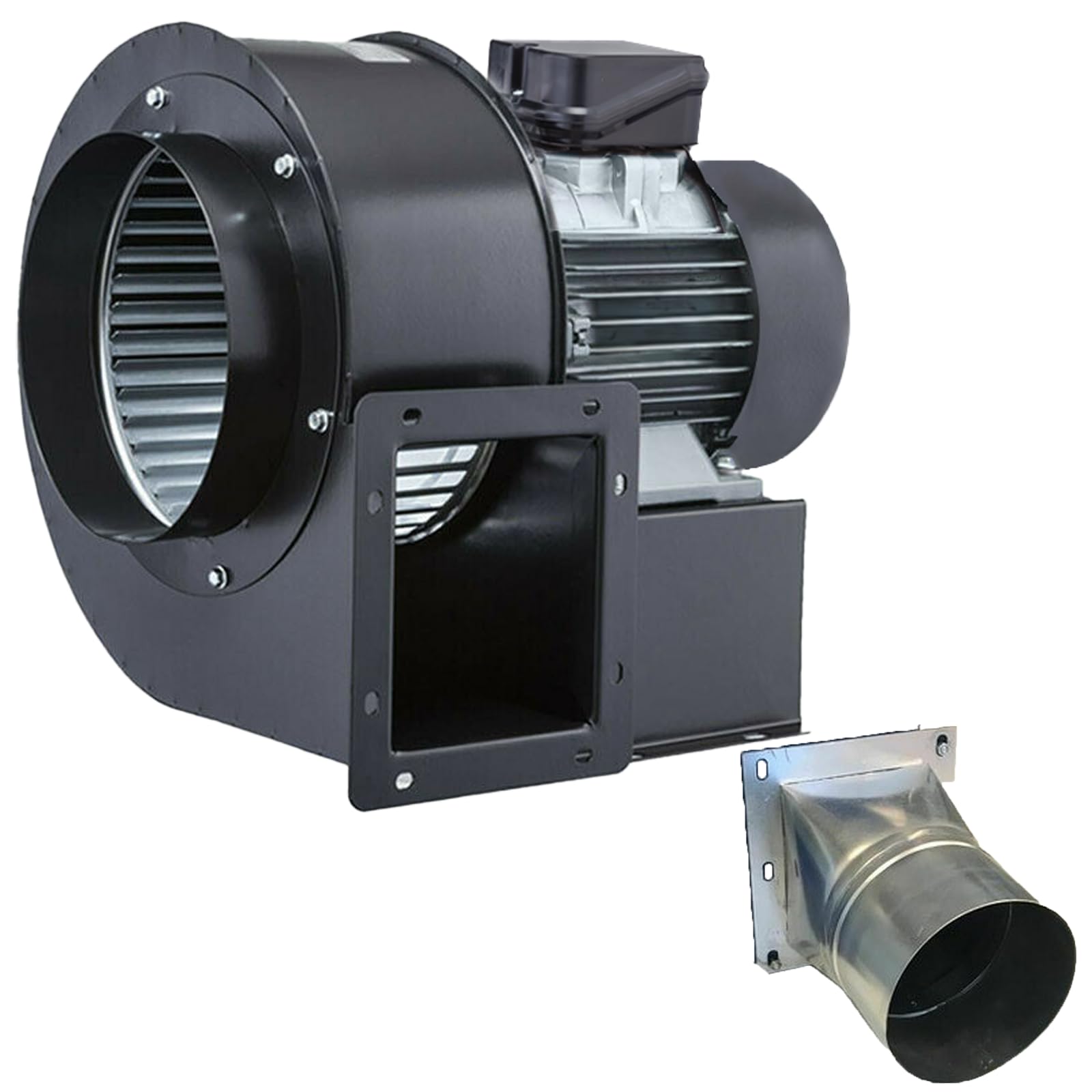 BVN VENTILATION SYSTEMS & ELECTRICAL MOTORS Turbo Ventilateur radial centrifuge 1800 m³/h 230 V avec bride pour aspiration d'air Série OBR
