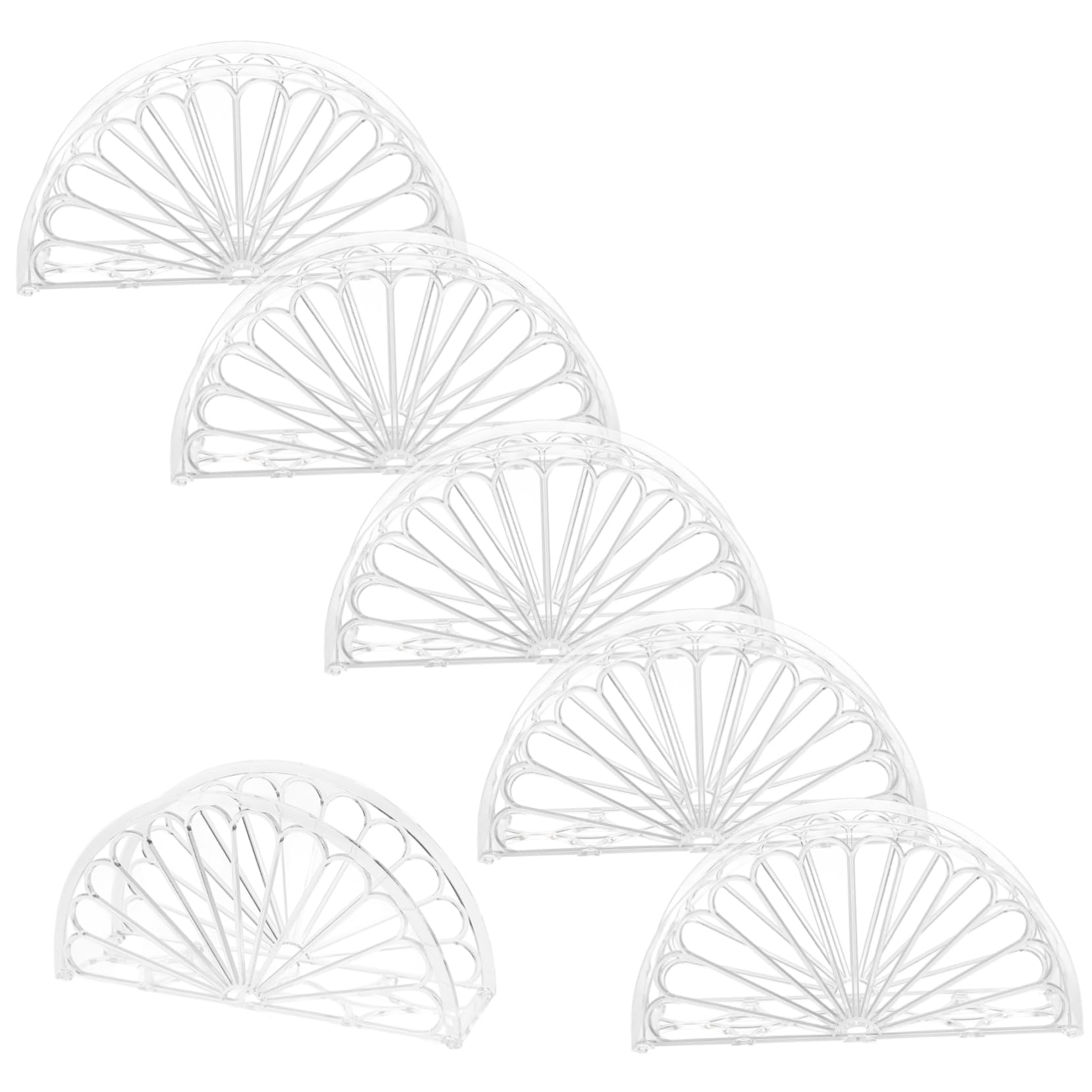 Semicircular Servilletero Ps Transparente 6 Piezas