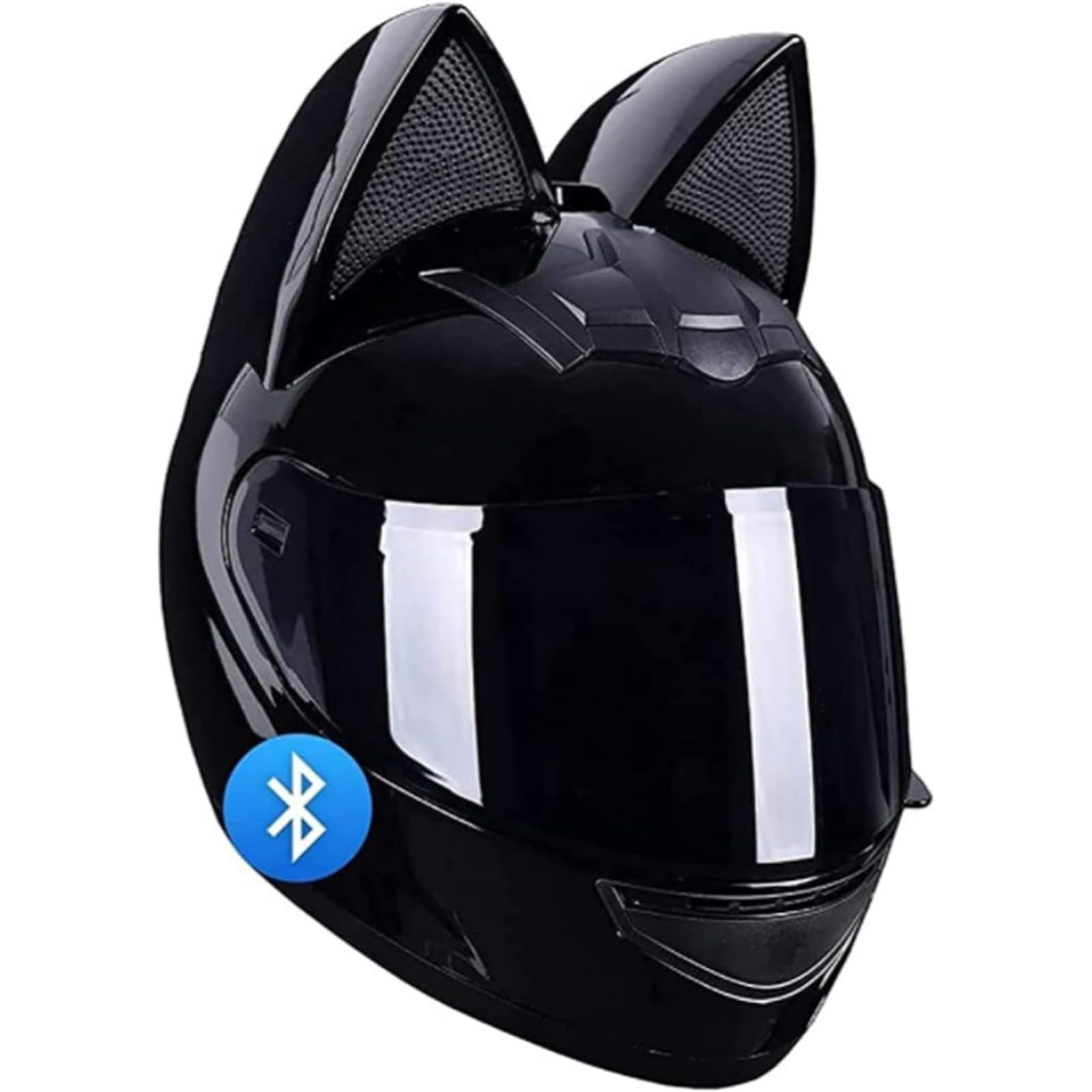 Amazon | 猫耳 Bluetooth ヘルメット、ECE/DOT 承認フルフェイス