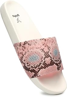 Tropica Printed Comfortable Women Slides | Stylish & Waterproof | Soft Inner Lining On Strap