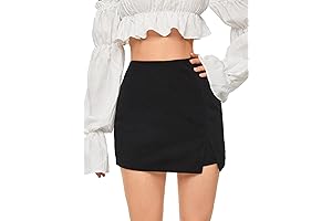 Falda Short Elegante para Mujer con Lazo y Cintura Media Asimetrica - WDIRARA