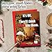 NobleWorks - Humorous Animal Christmas Greeting Card with 5 x 7 Inch Envelope, Xmas Funny Cat and Dog for Men and Women and Their Pets(1 Card) - Merry Christmas Holiday Think Santa Ate Them 1957