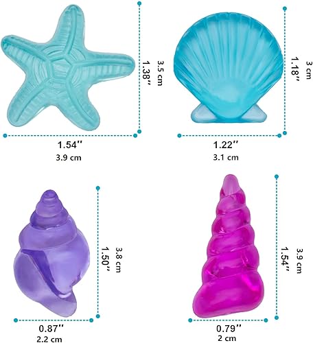 Miniatura 2 de Coloridos juguetes de plástico con gemas de concha de mar, caracola, estrella de mar, para vacaciones en la playa, buceo en la piscina, búsqueda del