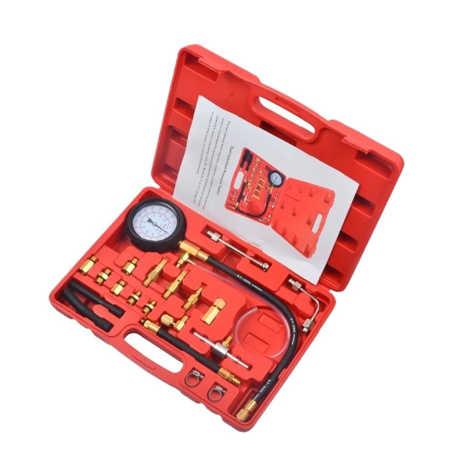 0-140PSI Pompa Wtryskowa Paliwa Tester Wtryskiwaczy Zestaw Mierników Ciśnienia Automatyczne Narzędzia Diagnostyczne Do Samochodów Osobowych I Ciężarowych Precyzyjne Monitorowanie