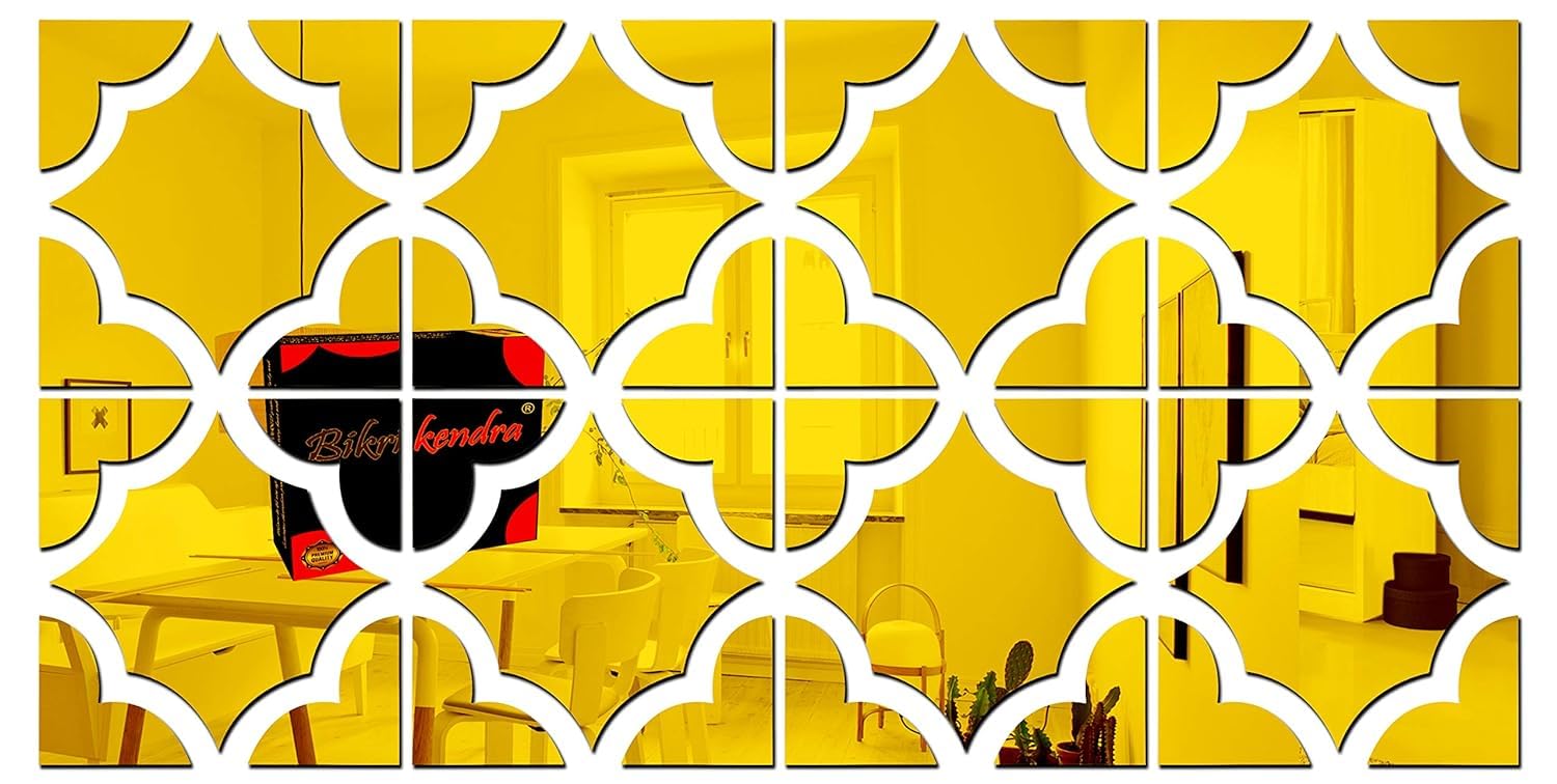 Chote Mote Seller - Lovely Pattern 3D Acrylic Mirror Wall Sticker Mirror Stickers for Wall Mirror Stickers Acrylic Stickers Wall Stickers for Hall Room Bed Room Kitchen (Golden, Pack of 70) (B0D76CT4FM) Amazon Price History, Amazon Price Tracker