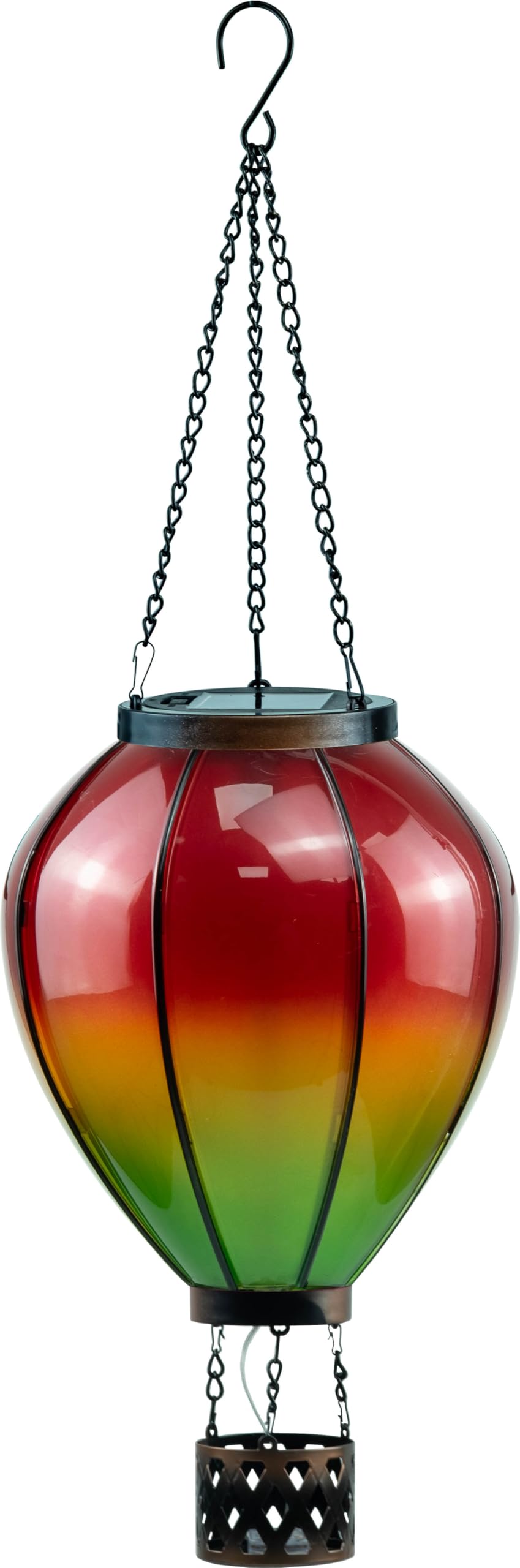 Northpoint Solar LED Laterne Heißluftballon - Mit Schmetterlingsmotiv, 58cm