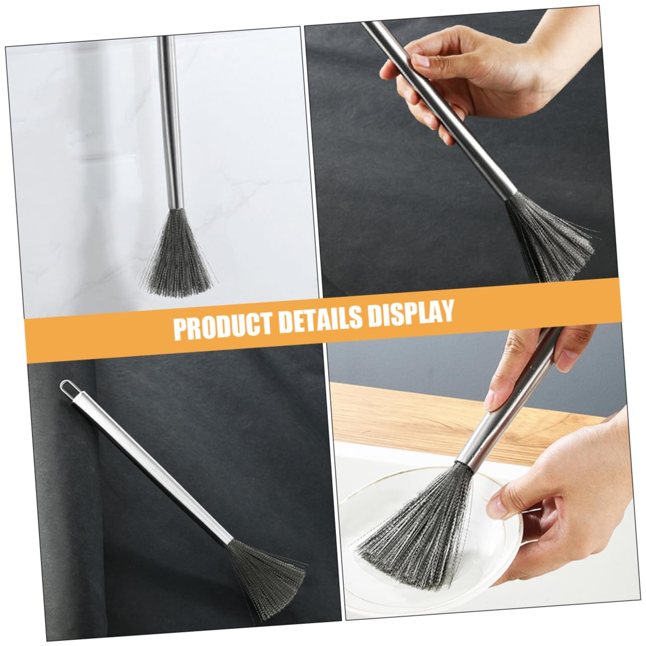 VANZACK Cepillo De Limpieza De Inoxidable Cocina De Utensilios De Cocina Y Sartenes Resistente Y Duradero 3 Piezas X 4