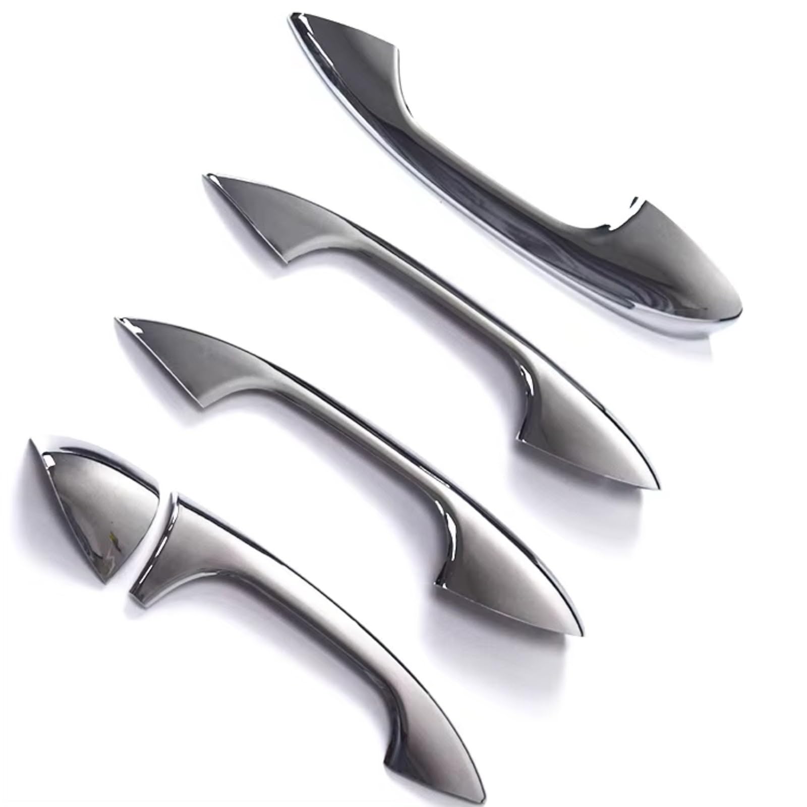 Zcxfdthf Silver Door Handle Covers Part Compatible With Benz For W205 2015-2021 For W213 2016-2023 Car Exterior Door Handle Cover Trim Protector Set(Silver)