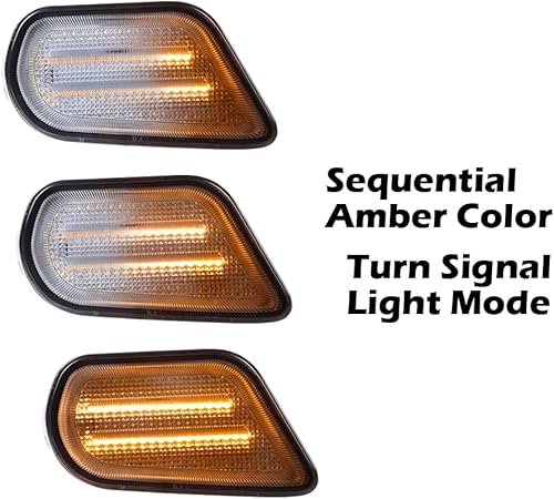 Miniatura 8 de G-PLUS Luces de estacionamiento laterales de esquina intermitentes compatibles con Pontiac Firebird Trans Am 1998-2002 10301404 10301405 GM2520177