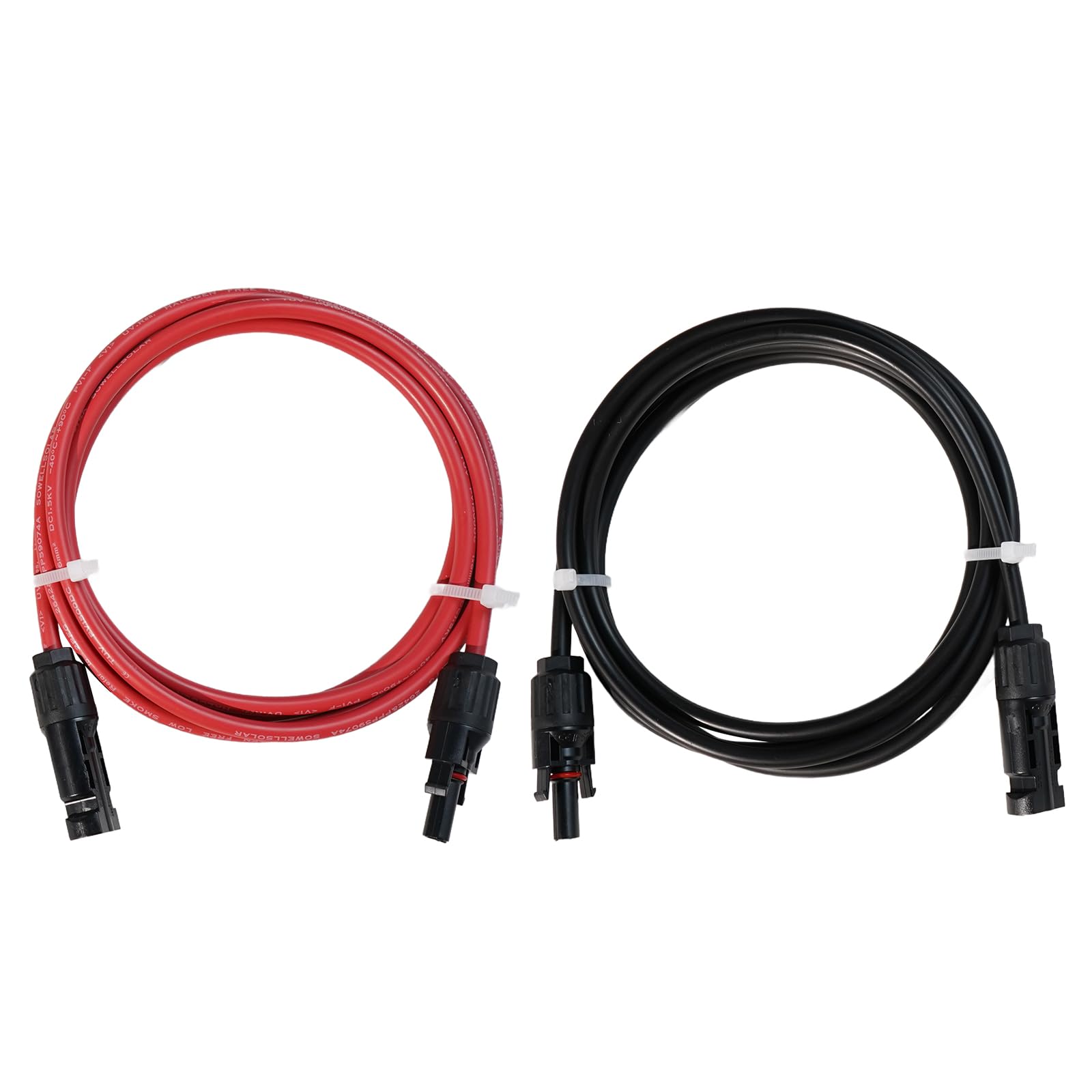 2 Meter Solarkabel 4mm² mit MC4 Stecker, Photovoltaik-Verlängerung für Solarmodul & Wechselrichter